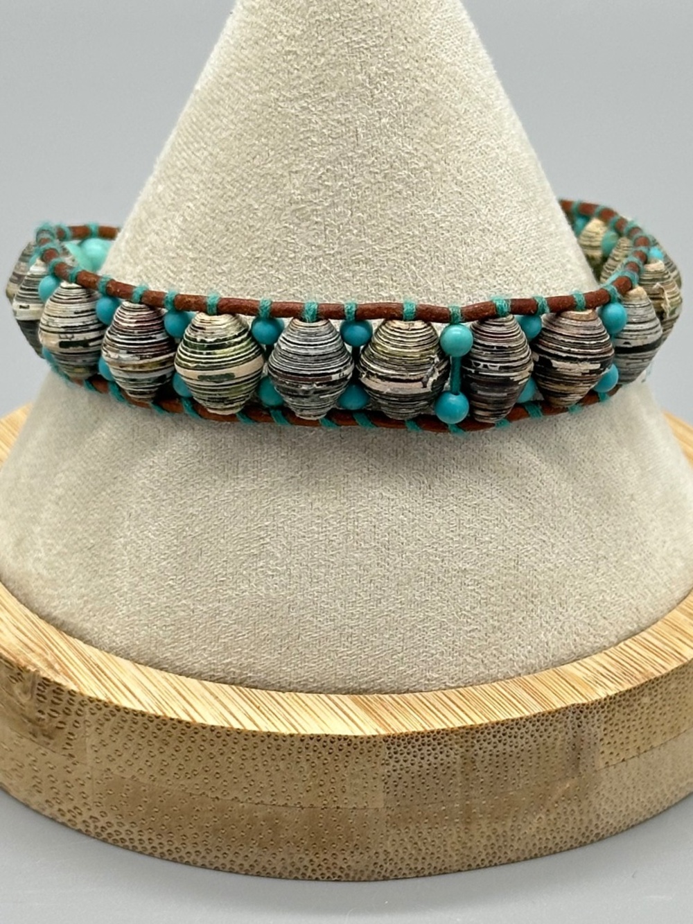 Chan Luu Beaded Leather Cord Adjustable Bracelet 6.5-7.25 Boho Beach